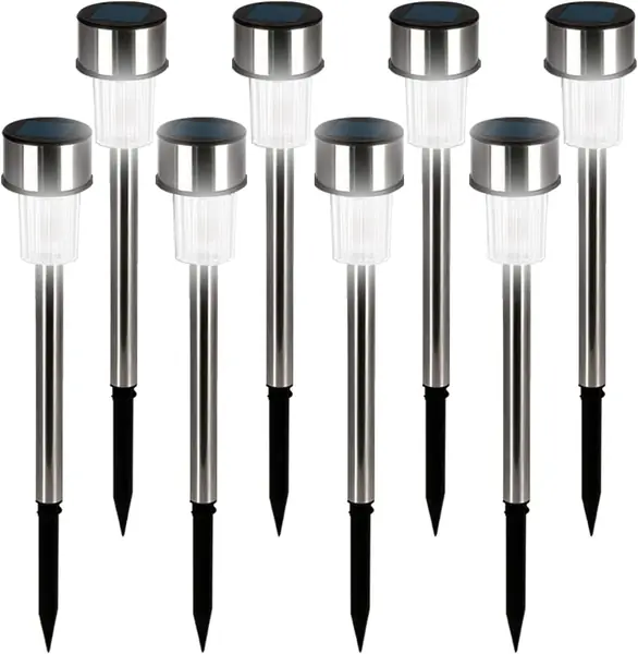 Deuba® Solarlampe für Außen 8er Set LED Wetterfest IP44