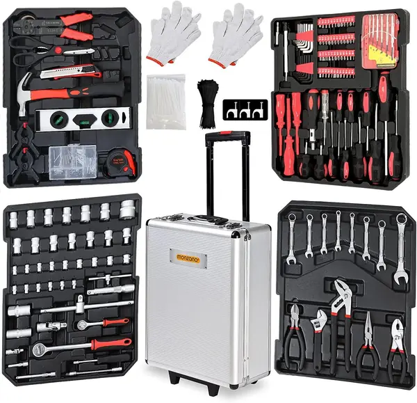 1050 tlg. Werkzeugtrolley CrV-Stahl Werkzeugkoffer