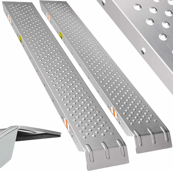 2X Auffahrrampe 400 kg Tragfähigkeit galvanisierter Stahl
