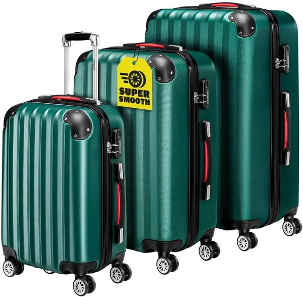 3tlg. Kofferset Hartschalen Koffer M-L-XL Gel-Griffe 4