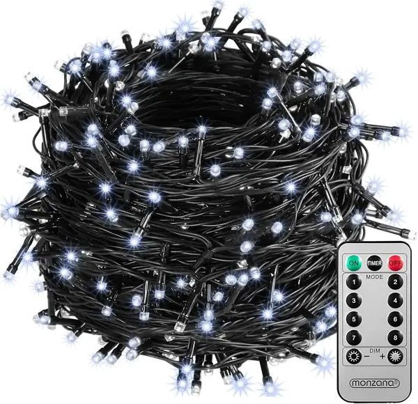 600 LED Lichterkette 60m mit Fernbedienung Timerfunktion