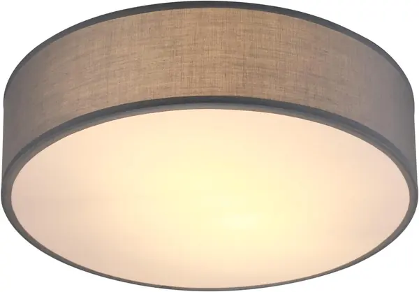 Deckenlampe Stoff Wohnzimmer Schlafzimmer E27 Grau…