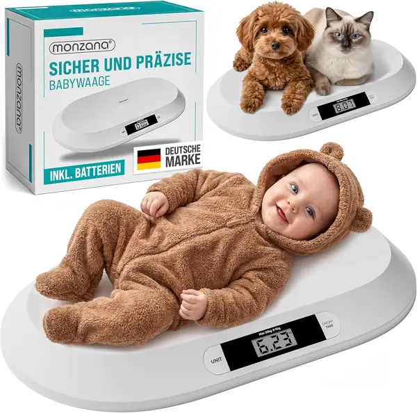 Digitale Babywaage bis 20 kg Säuglingswaage mit