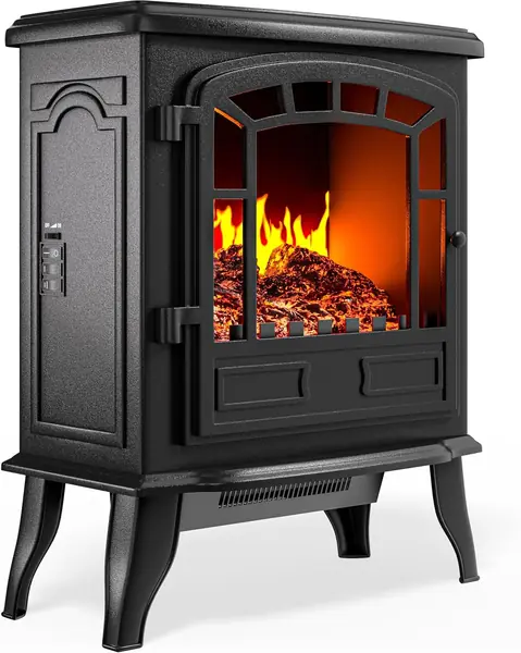 Elektrokamin mit LED Flammeneffekt Heizlüfter 2000W…