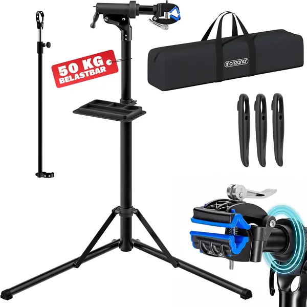 Fahrradmontageständer Profi 50 kg für E-Bike Tragetasche