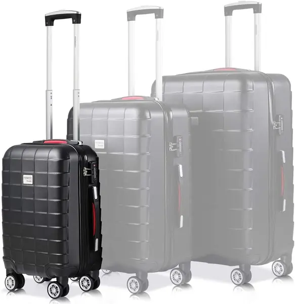 Koffer Handgepäck Trolley mit TSA Schloss Zwillingsrollen