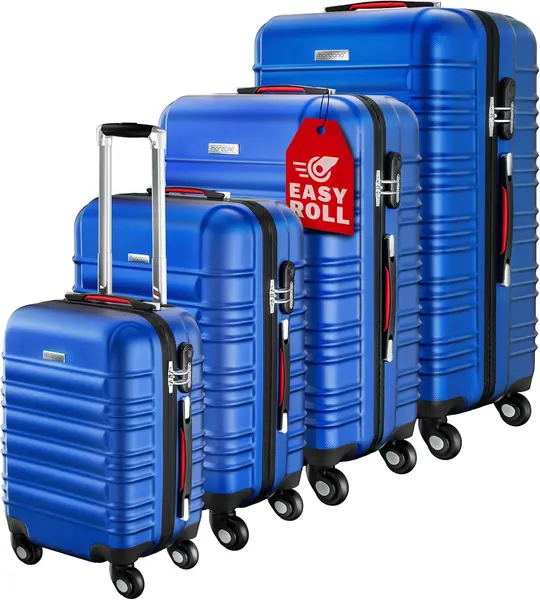 Kofferset 4tlg Hartschalen Koffer S-M-L-XL Gel-Griffe 4
