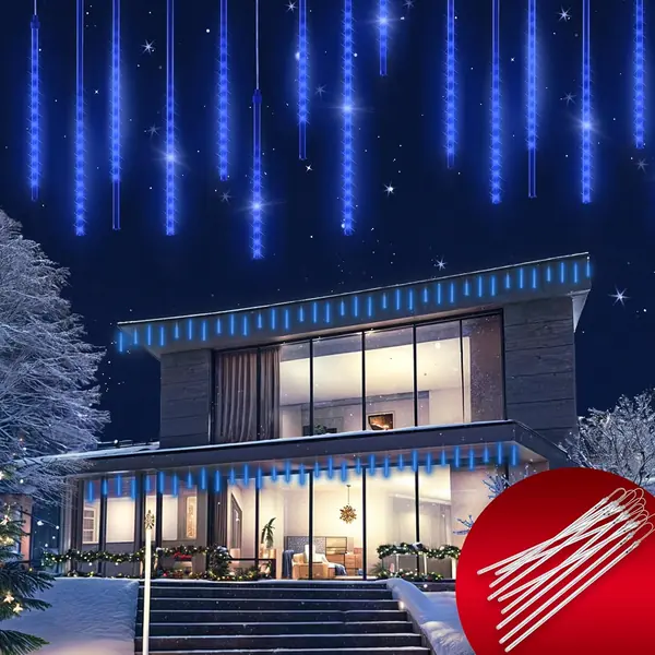 Lichterkette Meteorschauer 480 LED Außen Wasserdicht 10