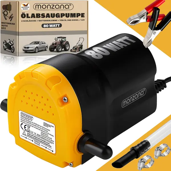 Ölabsaugpumpe elektrisch 12V 80 Watt 5l/min Ölpumpe
