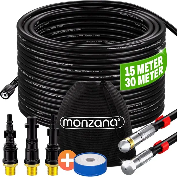 Rohrreinigungsschlauch Premium Set 15m 200bar inkl. 3