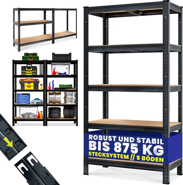 Schwerlastregal 180x90x40cm Befestigungsmaterial 875kg 5