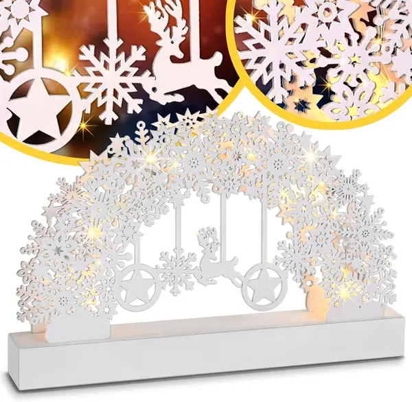 Schwibbogen Weihnachten Batteriebetrieben Timer Kabellos