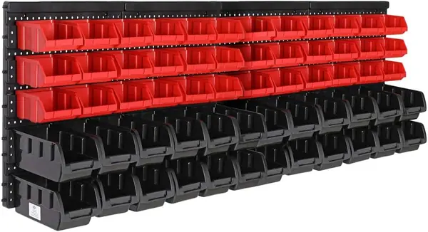 Stapelboxen 64 tlg. Erweiterbar Etikettenfach Stabil