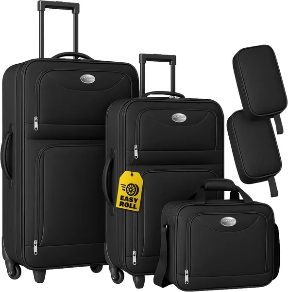 Trolley Kofferset Reisetaschen Set Kulturbeutel Netzfach